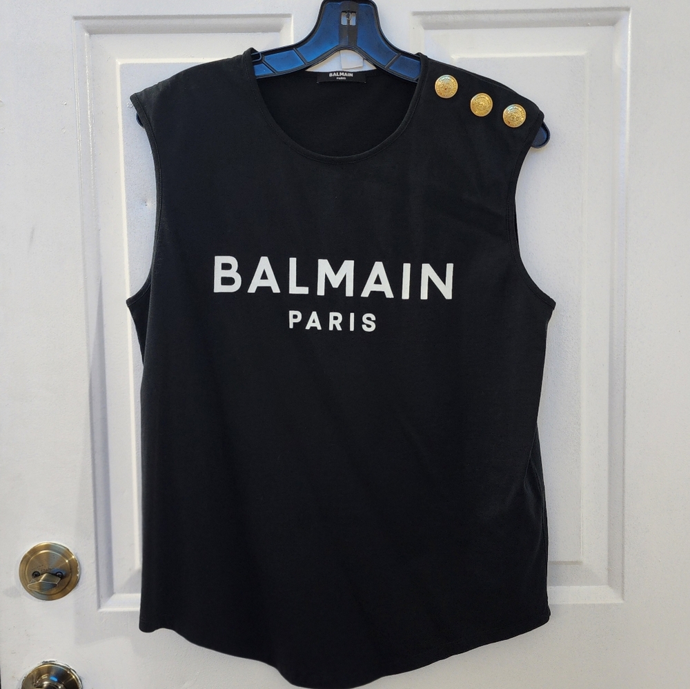 NWT Balmain Black Women's Authentic Top Size MEDIUM - Picture 7 of 14